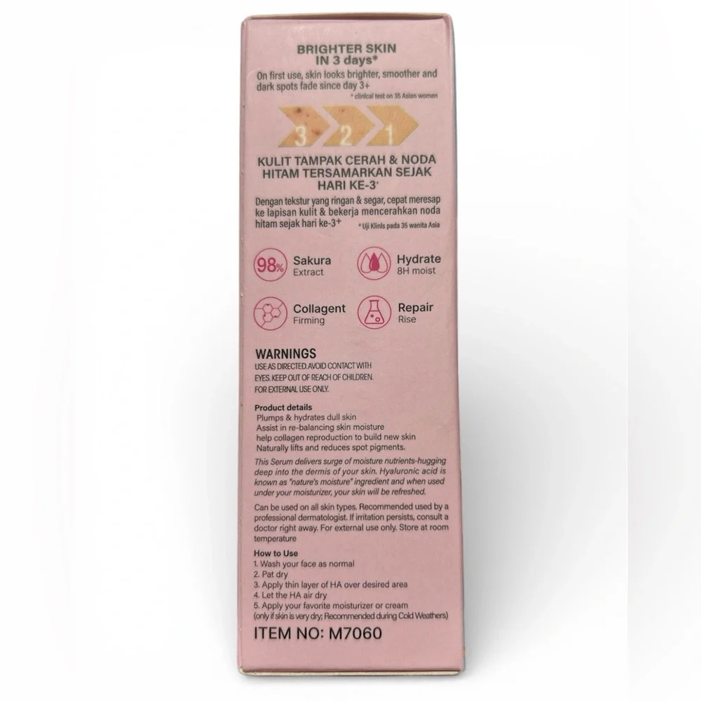 Miss Vanessa Sakura Glow Serum / Hydration/ Bright Complete